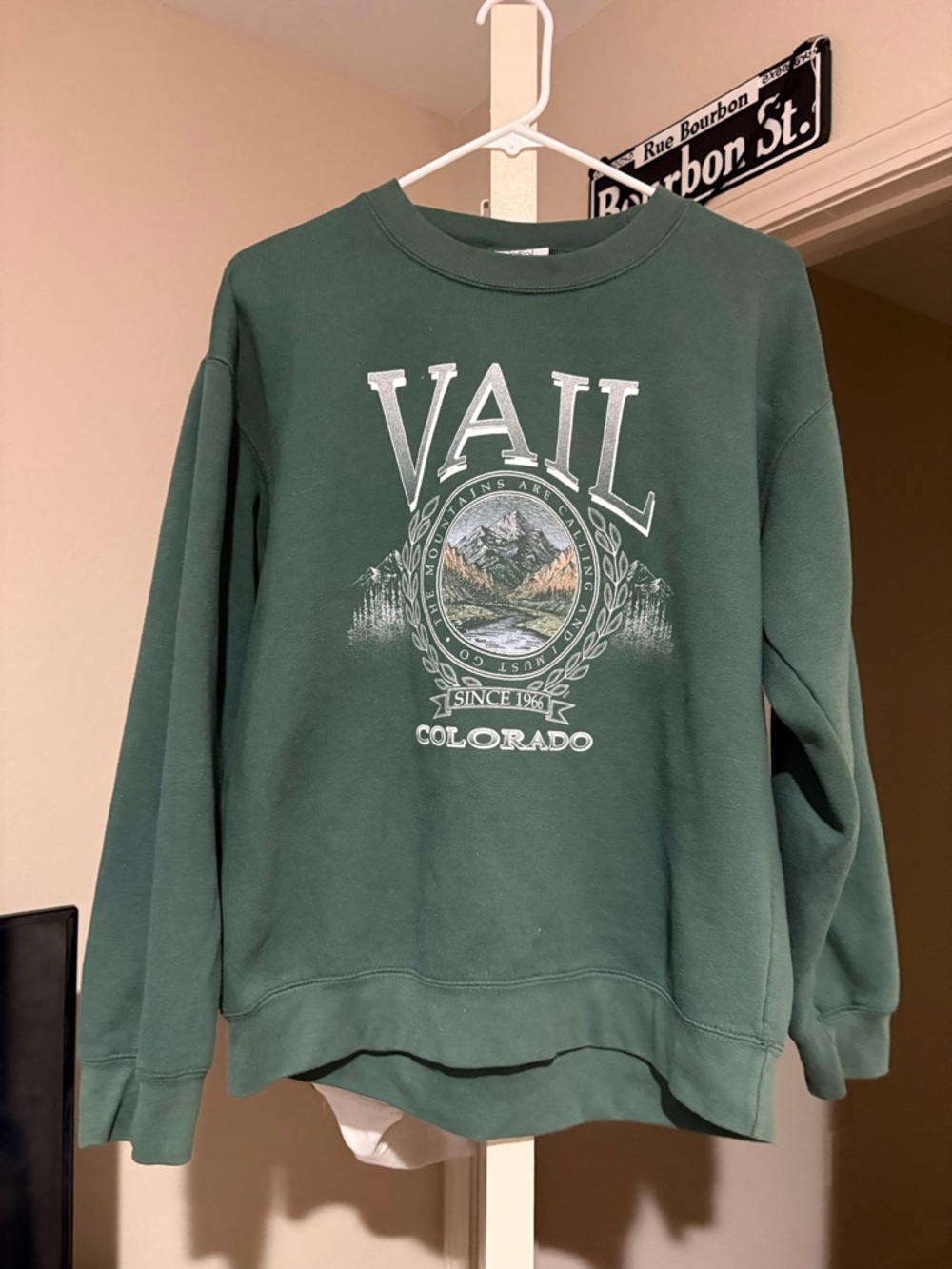 Vail Colorado Forest Green Crewneck Sweatshirt
